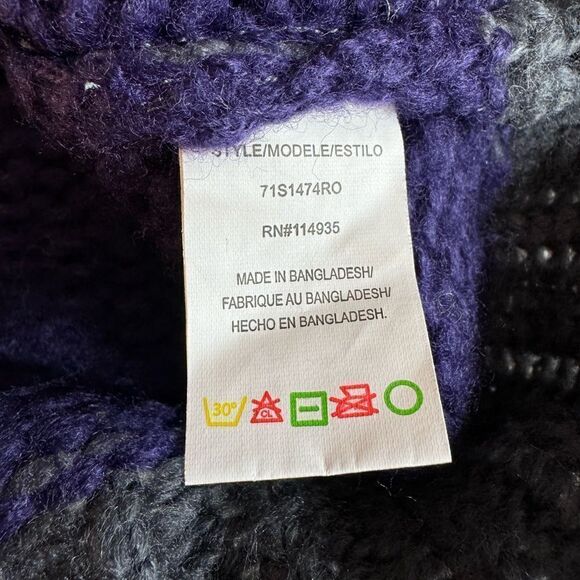 Cloth By RD Sweater Womens SZ M Crew Neck Chunky Knit Bold Striped Pullover Boxy - Picture 5 of 9